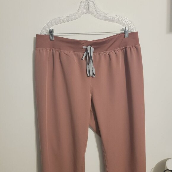 FIGS | Women's Pink Scrubs Pants With Gray Drawstring Ties (Size 3XL Petite) - Picture 8 of 13